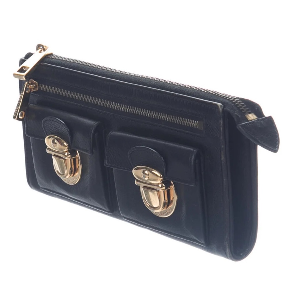 Marc Jacobs Black Quilted Leather Wallet